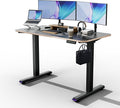 NearHub Dual Motor Electric Standing Desk Solid 48 x 24 Height Adjustable Sit Stand Desk Premium Whole Piece Top Memory Controller Ergonomic Work Desks for Home Office (OD30 Black 48”×24”)
