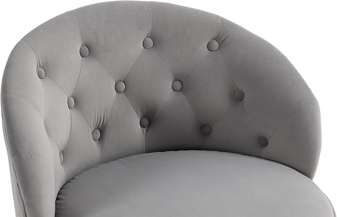 Swivel Barrel ChairVelvet Swivel Accent Chairs Modern Round Storage Small Chairs 360 Degree Upholstered Swivel Boucle Chair for Living Room Bedroom（Gary）