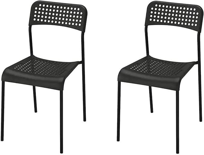 Ikea ADDE Chair Black(Pack of 2)