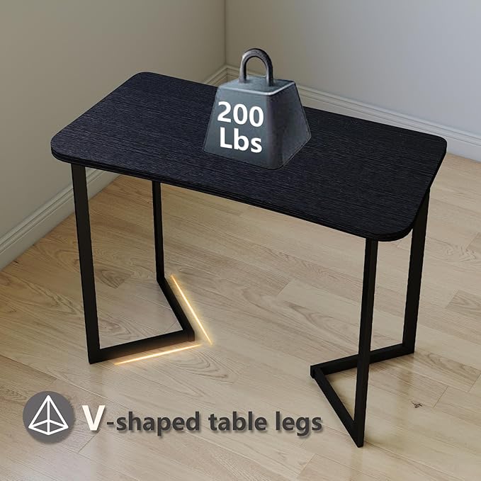 Computer Desk 40 Inch Small Table for OfficeModern Simple Style Writing Study Work Gaming Table for Home Office (Black)
