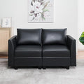 Naomi Home Elizabeth Modern DIY Collection Black/Loveseat/Air Leather