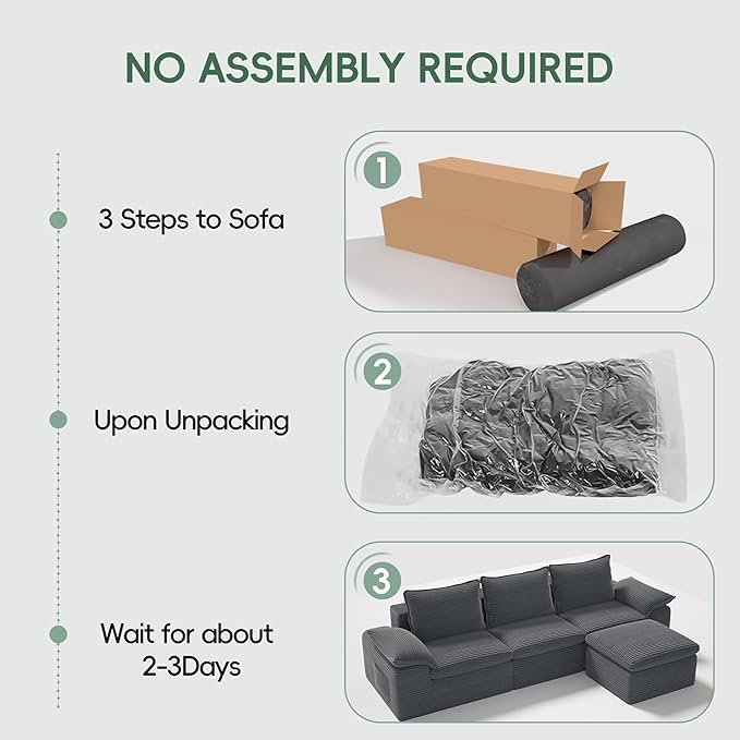 76 Cloud Loveseat Sofa Boneless Loveseat Deep Seat Cloud Couch 2-Seats Boneless Couch Double-Layer Cushion Couch Modular Sectional Sofa for Living Room Small Spaces (Grey Loveseat)