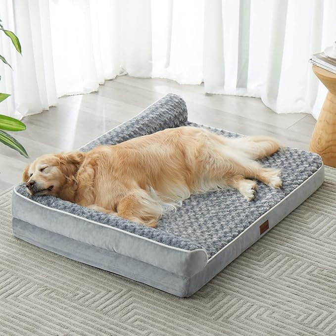 BFPETHOME Orthopedic Dog Beds for Large Dogs-Waterproof Sofa Pet Bed with Removable Washable Cover Big Dog Bed with Waterproof Lining and Nonskid BottomPet Bed for Large Dogs