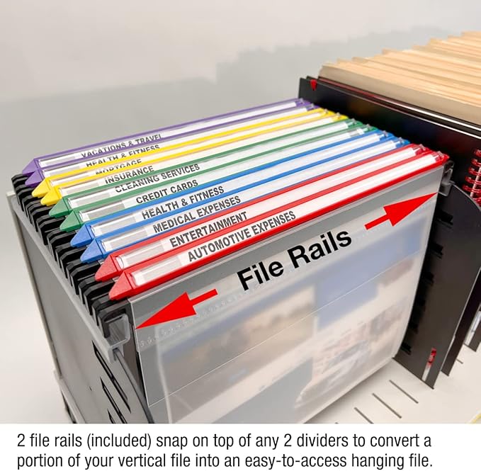 Ultimate Office TierDrop Desktop Organizer – 8 Slot Vertical File Organizer with Adjustable Dividers