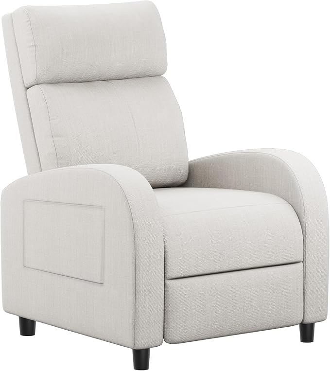Homall Recliner Chair Recliner Sofa for Adults Recliners Home Theater Seating with Lumbar Support Reclining Sofa Chair for Living Room (Fabric Beige)