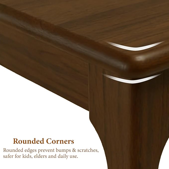 Natural Solid Wood Desk with Drawers Mid Century Modern Real Wood Writing Desk Home Computer Office Desks for Work Standing Desk for Bedroom Small Spaces (Walnut Color 47.24×22.05(120×56cm))
