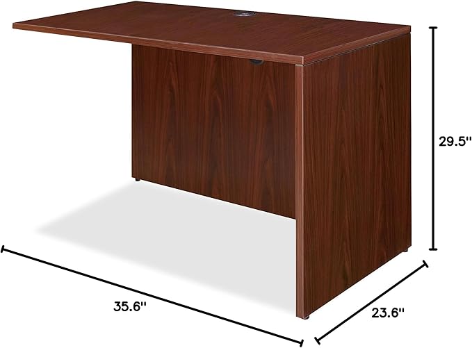 Lorell Return Shell 35 by 24 by 29-1/2-Inch Mahogany