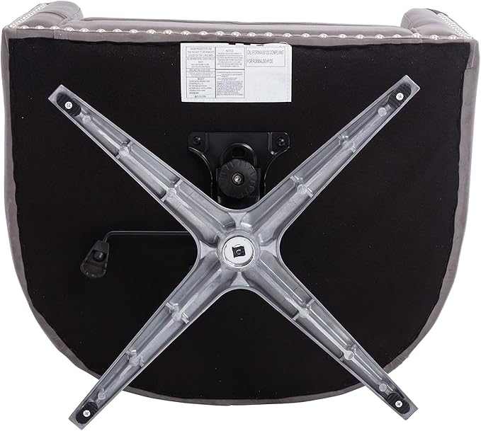 Swivel Barrel Chair Living Room Chair with Nailheads and Metal Base