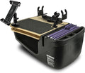 AutoExec AE-GMCD-PI-PS-PM-TAB-11M GripMaster Car Desk for Your Vehicle Workstation and Mobile Office Natural with 400 watt Power Inverter Printer Stand Phone Mount and Tablet Mount