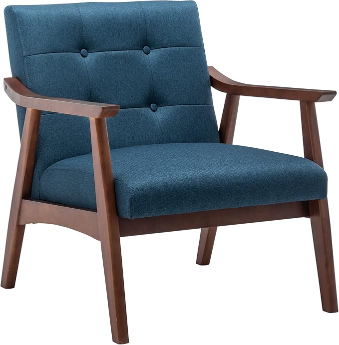 Convenience Concepts Take a Seat Chairs Dark Blue Fabric/Espresso