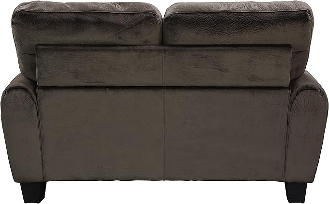 Homelegance Rubin 63 Plush Fabric Loveseat Chocolate