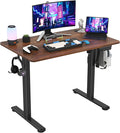 Soohow Electric Standing Desk 40 * 24 Inches Adjustable Computer Gaming Desk Stand up Office Desk for Home Office Bedroom Splice Board Rustic Brown and Black