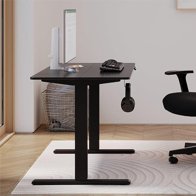 Realspace® 48 W Essential Electric Height Adjustable Standing Desk Black