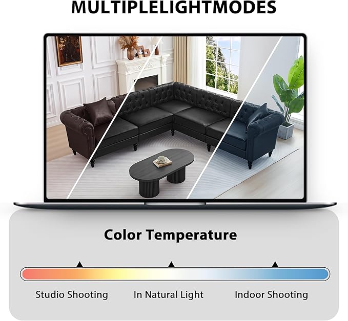 AVZEAR Chesterfield Modular Sectional Sofa Comfy Leather PU Couch Sectional with 2 Pillows Modern Upholstered Couches Living Room Furniture Sets for Living Room Bedroom and Apartment Black
