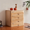 Desktop File Cabinet - Solid Wood Storage Box - Desktop Organizer Solid Wood Storage Box Small Chest of Drawers Put A4 Paper Small Chest of Drawers Put A4 Paper (B 4 Drawer)