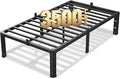 18 Inch Twin XL Bed Frame 3500Lbs Heavy Duty Metal Platform with Round Corner Legs Mattress Slide Stopper Steel Slat Support No Box Spring Needed Noise Free Non-Slip Easy Assembly