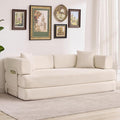 Garvee 5-in-1 Convertible Sofa Bed 78.8 Modular Corduroy Sleeper with Sturdy Frame &amp No Assembly Multi-Functional Futon for Small Space Living Room &amp Guest Room (Green) (Beige)