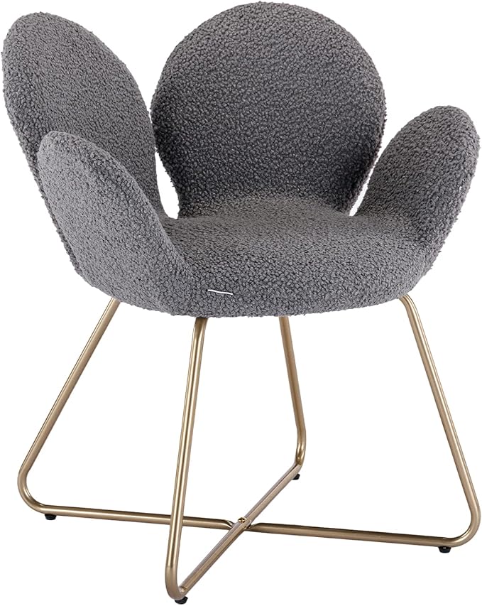 Modern Velvet Accent Chair Comfy Cute Upholstered Vanity Desk Chair wMetal Legs Soft CushionArmchair for Living Room 2PCSet