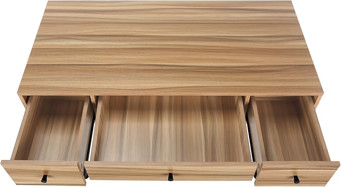 Monarch Specialties I 7672 Computer Desk Home Office Laptop Storage Drawers 48 L Work Metal Laminate Brown Black Transitional