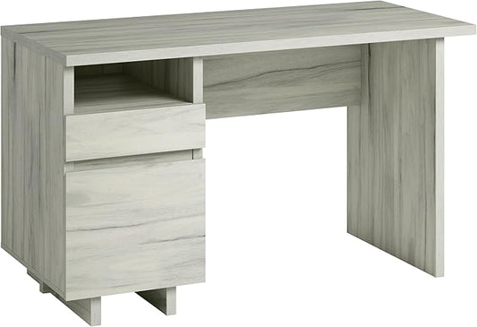 Sauder Porto Palma Single Ped Desk Haze Acacia Finish