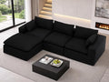 127 Oversized L Shaped Modular Sectional Cloud Couch High Back Boneless Sofa with Deep Seat Upholstered Chenille Fabric No Assembly Required for Living Room