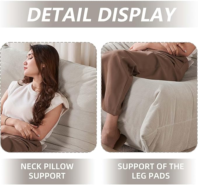 Modern Living Room Adult Floor Sofa Adult Living Room Furniture high Resilience Memory Sponge Comfortable Bedroom Balcony Dormitory Floor Chair. (Apricot)