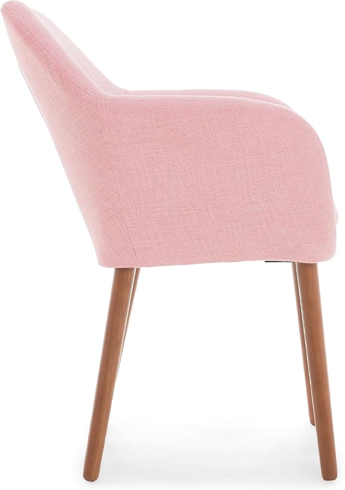 Elle Decor Roux Fabric Accent Chair Blush Pink (CHRROUBLSL02)