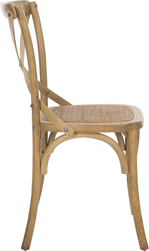 Safavieh American Homes Collection Franklin Farmhouse X-Back Antique White Side Chair