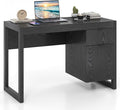 Giantex Computer Desk with Drawer &amp Storage Cabinet Wooden Home Office Desk Modern Executive Laptop PC Table Computer Workstation Study Writing Desk for Home Office Bedroom Living Room