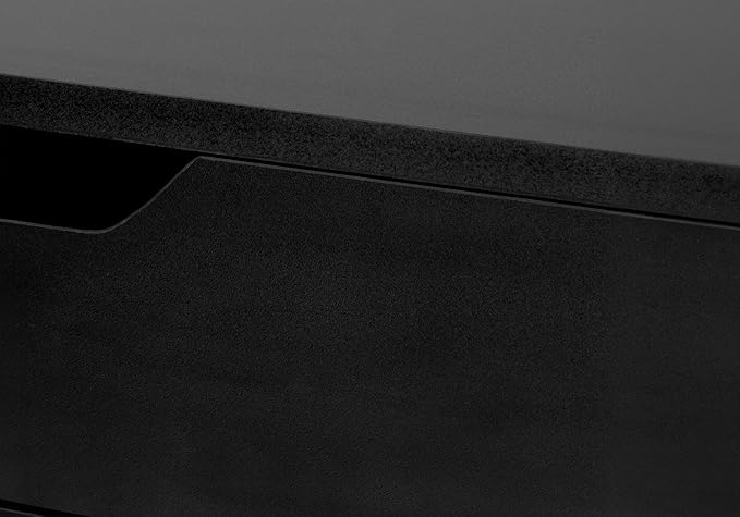 Computer Desk Home Office Laptop Storage Drawers 48 l Work Black Laminate Black Metal Contemporary Modern
