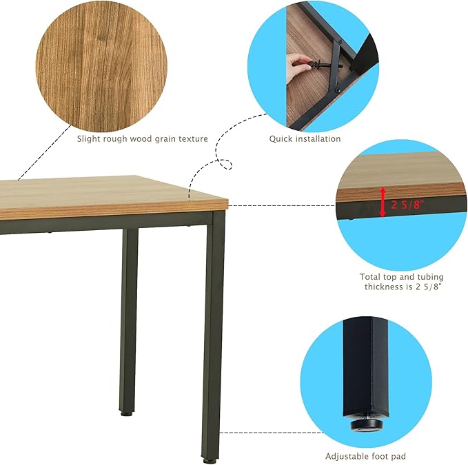 Simple and Sturdy 36X72 inches Computer Desk for 6-8 People Perfect for Work and Study Multi-Purpose Table for Writing Dining and Workstation