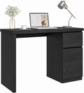 furtble Computer Desk with Drawers 43 Inch Wood Work Desk Home Office PC Desk Workstation with Storage Modern Computer Table for Bedroom Living Room Black