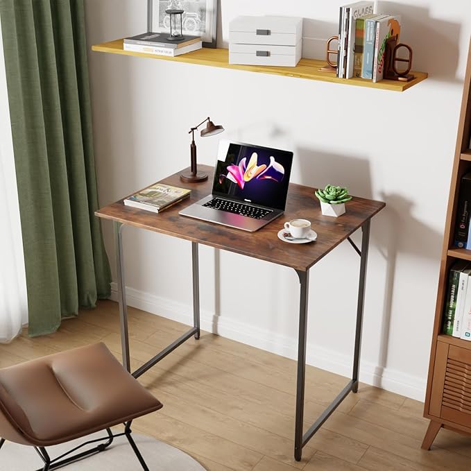 YRLLENSDAN Computer Small Desk 32 Inch Home Office Writing Study Work PC Laptop Table Simple Modern Wood Kids Student Table Vintage