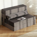 Tiita Folding Sofa Bed Couch Twin Size Foldable Futon Chair with Pillow Folding Sleeper Sofa Chair Bed Floor Mattress for Guest Room Living Room Dark Grey