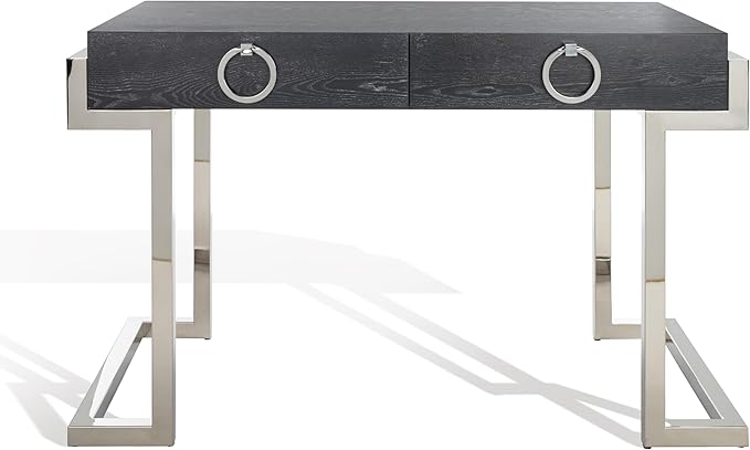 SAFAVIEH Couture Collection Maia Black Cerused Oak 2-Drawer Home Office Writing Desk