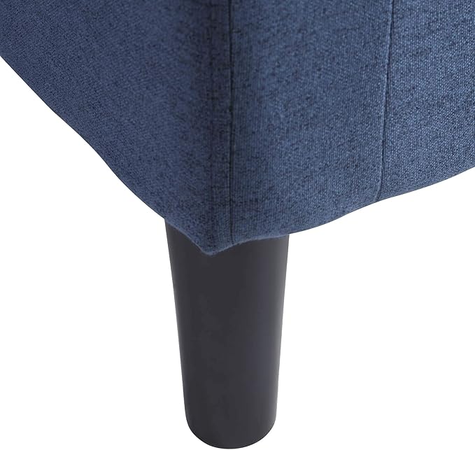 Convenience Concepts Take a Seat Churchill Accent Chair with Ottoman Blue Fabric