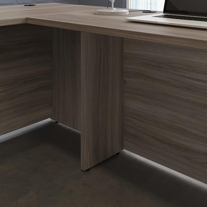 OfficeWorks by Sauder Affirm 48x24 Desk Shell/cred/Return Hudson Elm Finish