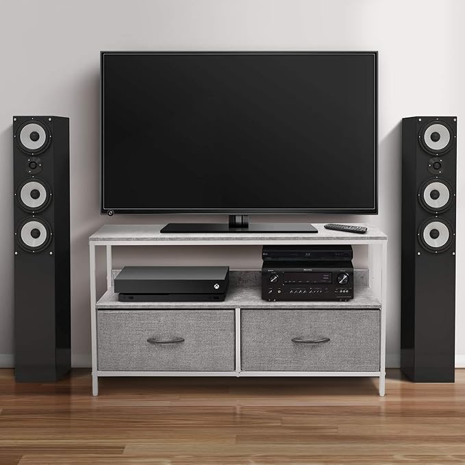 Sorbus TV Stand Dresser with 2 Drawers - Television Riser Chest with Storage - Bedroom Living Room Closet &amp Dorm Furniture