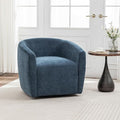 MINCETA Swivel Accent ChairModern Barrel Chair 360 Swivel Accent Armchair with UpholsteredComfy Round Club Chairs for Living RoomBedroom Study RoomSet of 1Fabric in Navy