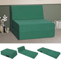 Folding Sofa Bed 4 in 1 Convertible Sleeper Chair with Washable Cover Memory Foam Fold Out Chair Bed Foldable Mattress with Back Support for Living Room Dorm Guest Room Home Office Green | Fold