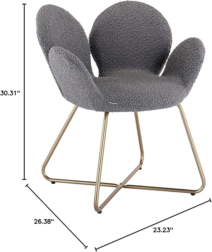 Modern Velvet Accent Chair Comfy Cute Upholstered Vanity Desk Chair wMetal Legs Soft CushionArmchair for Living Room 2PCSet