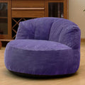 N&ampV Large Crescent Bean Bag Chair Adult Size Bean Bag Sack Foam Filling Soft Premium Corduroy Bean Bag for Living Room Bedroom Dorm and Office (Future Dusk)