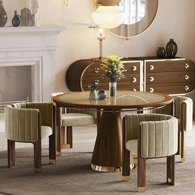 homary Velvet Fluted Accent Chair for Living Room with Wood Frame High Resilience Foam Elegant Modern Armchair (Camel)