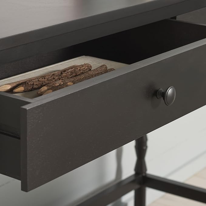 SAFAVIEH Home Collection Astaroth Matte Black 2-Drawer Computer Table Office Writing Desk