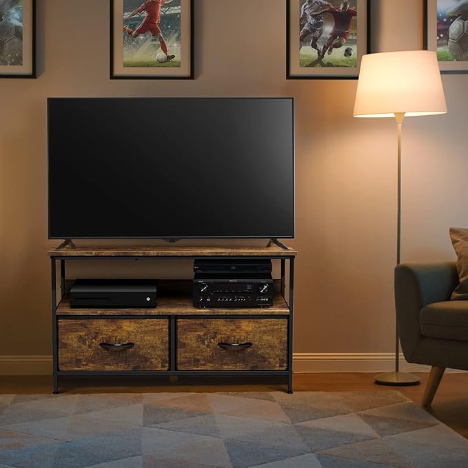 Sorbus TV Stand Dresser with 2 Drawers - Television Riser Chest with Storage - Bedroom Living Room Closet &amp Dorm Furniture