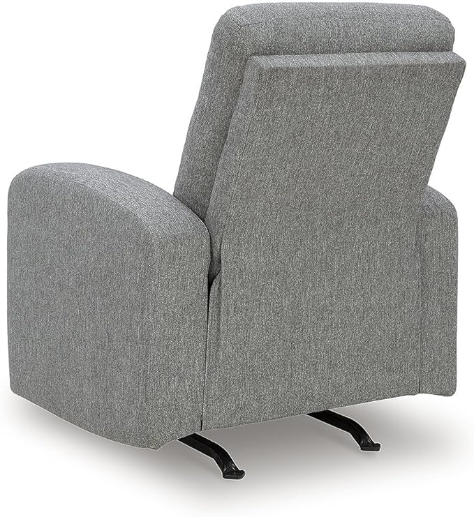 Signature Design by Ashley Carrigan Lane Modern Pull Tab Rocking Recliner Light Gray