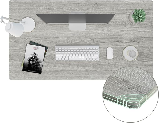 Whole-Piece Particle Board Table Top for Standing Desk and Home Office Desk DIY 48x24x1 Inch Grey Oak Veneers Desk Top