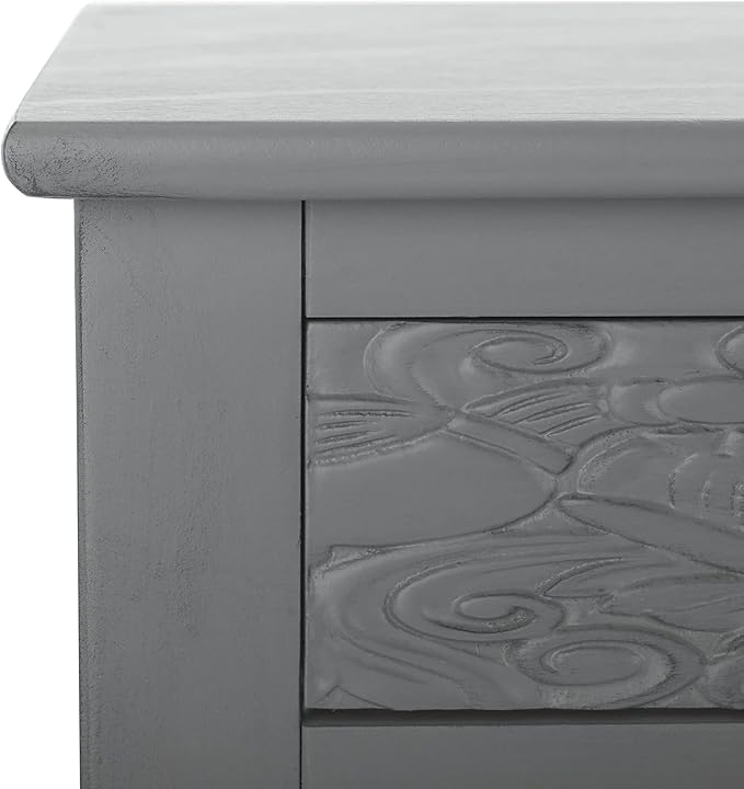 SAFAVIEH Home Collection Ryleigh Distressed Grey 2-Drawer Computer Table Office Desk