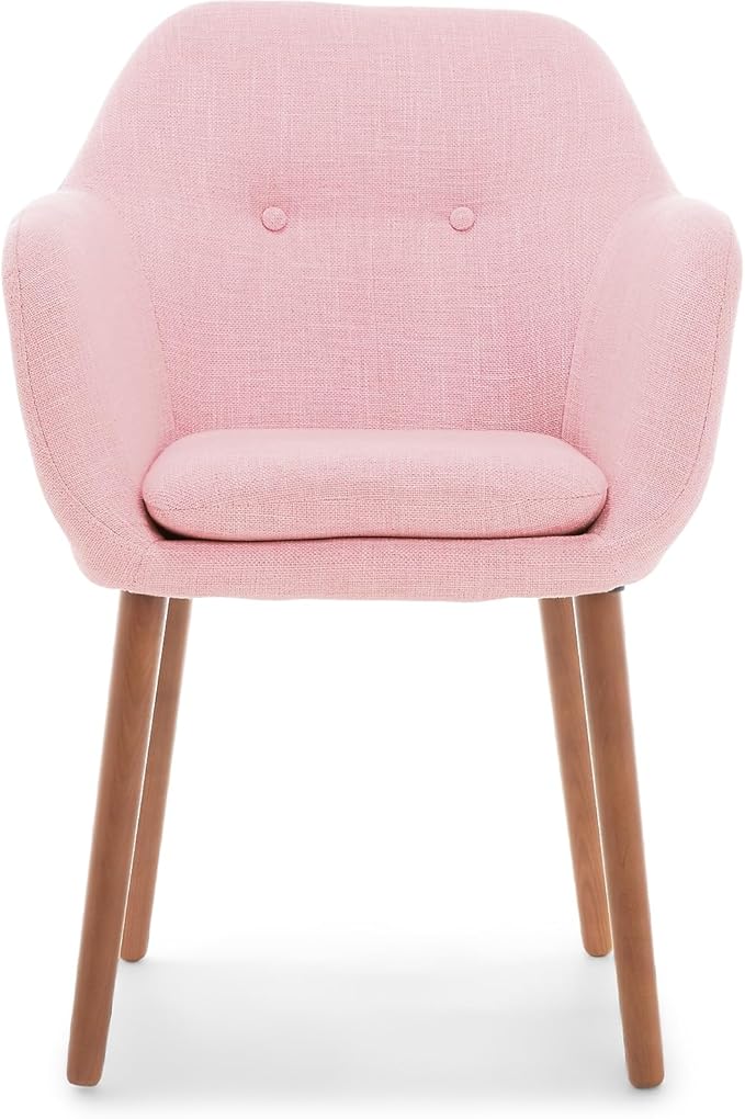 Elle Decor Roux Fabric Accent Chair Blush Pink (CHRROUBLSL02)