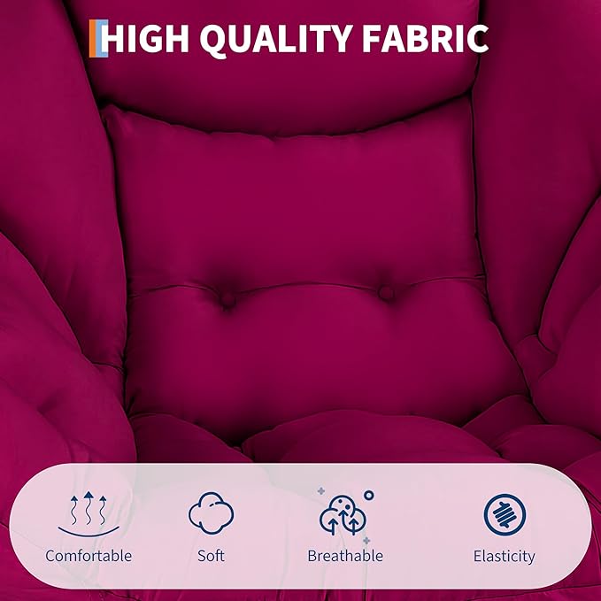 GarveeHome Lazy Chair for Living Room Modern Large Accent Lounge Armchair with Side Pocket Comfy Leisure Sofa Reading Chair for Bedroom Living Room Dorm Rooms and Office